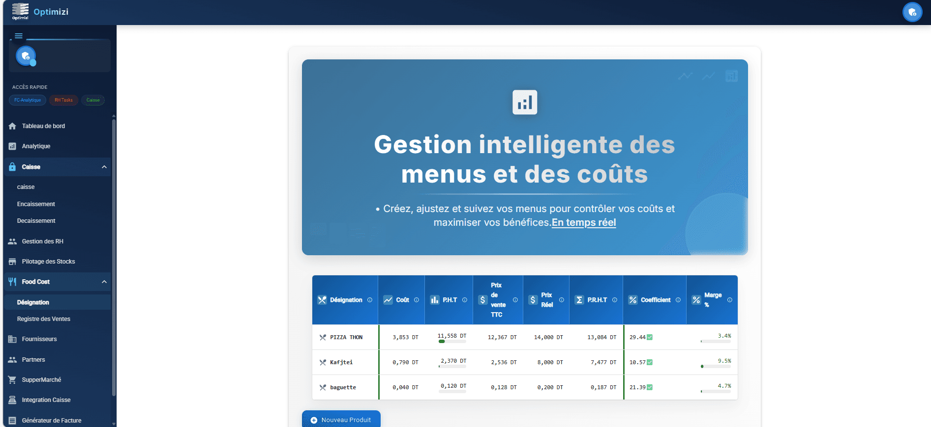 Foodcost & Rentabilité